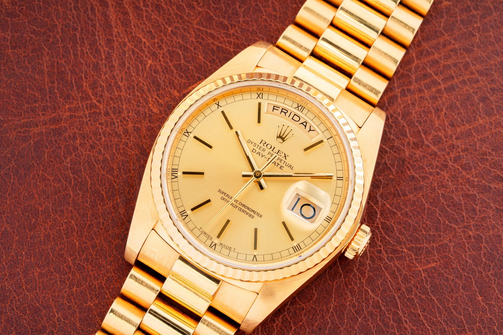 18038 Day-Date (unpolished thick case / full set / interesting history) – Bild 6