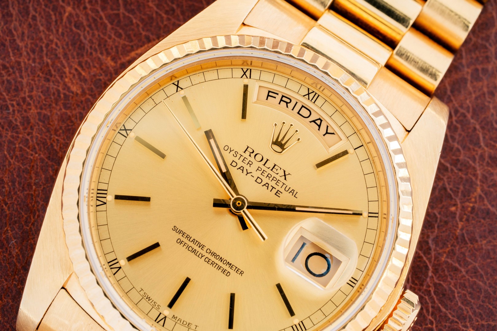 18038 Day-Date (unpolished thick case / full set / interesting history) – Bild 7