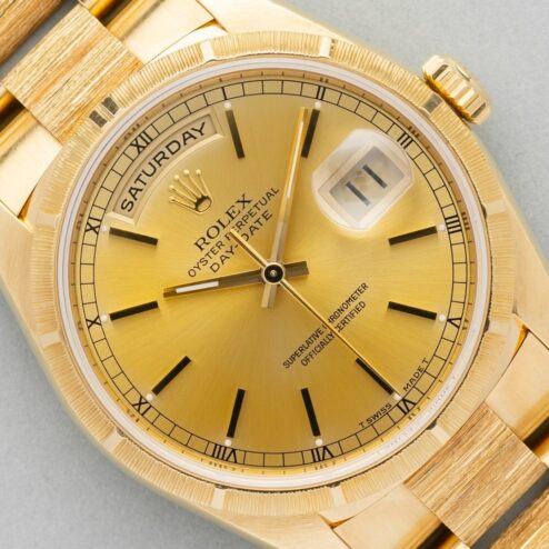 18248 Day-Date (double quick bark finish / tropical dial / top top bracelet)
