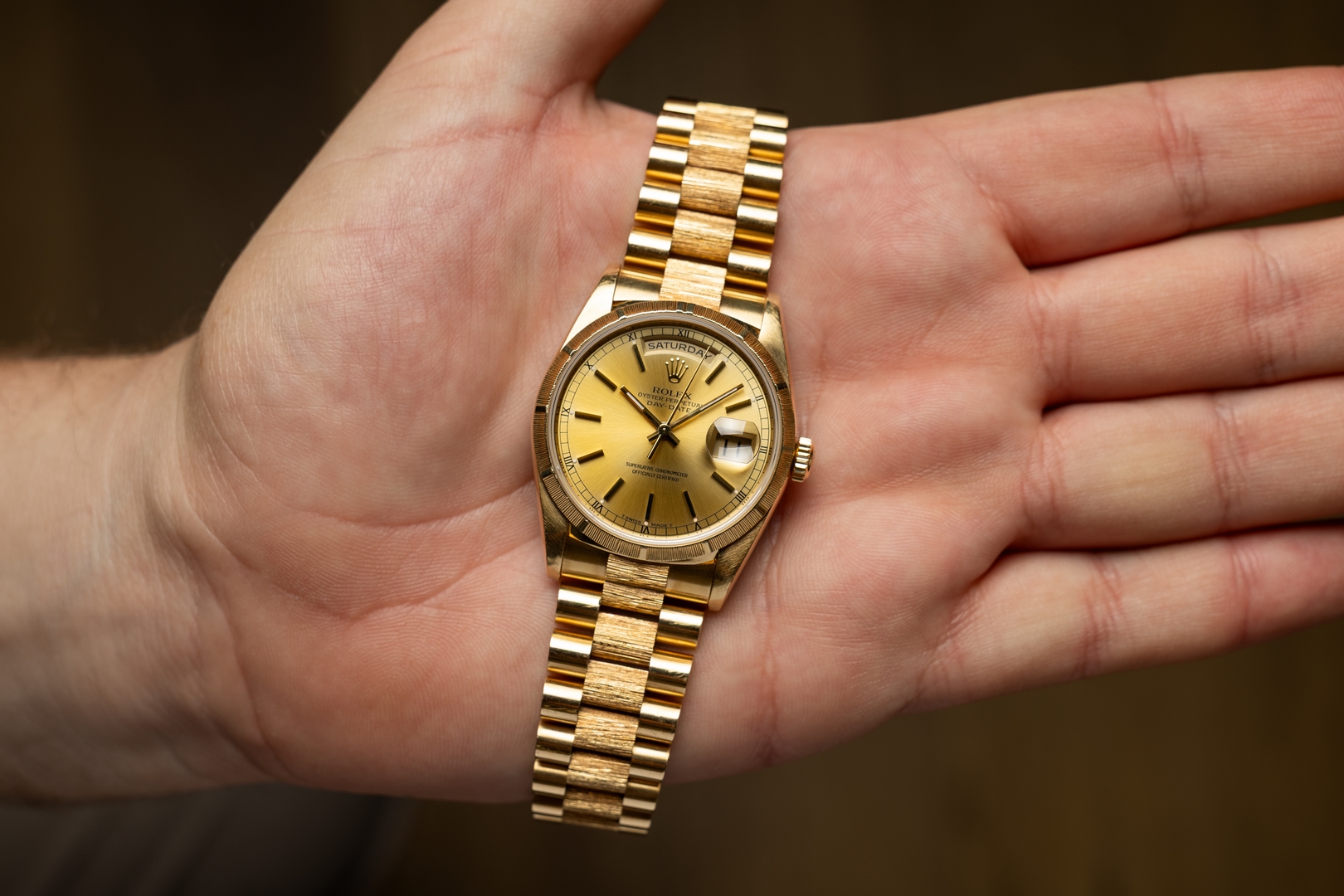 18248 Day-Date (double quick bark finish / tropical dial / top top bracelet) – Bild 2