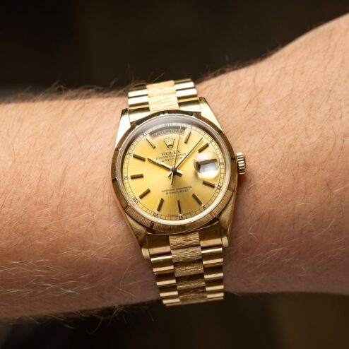 18248 Day-Date (double quick bark finish / tropical dial / top top bracelet) – Bild 3