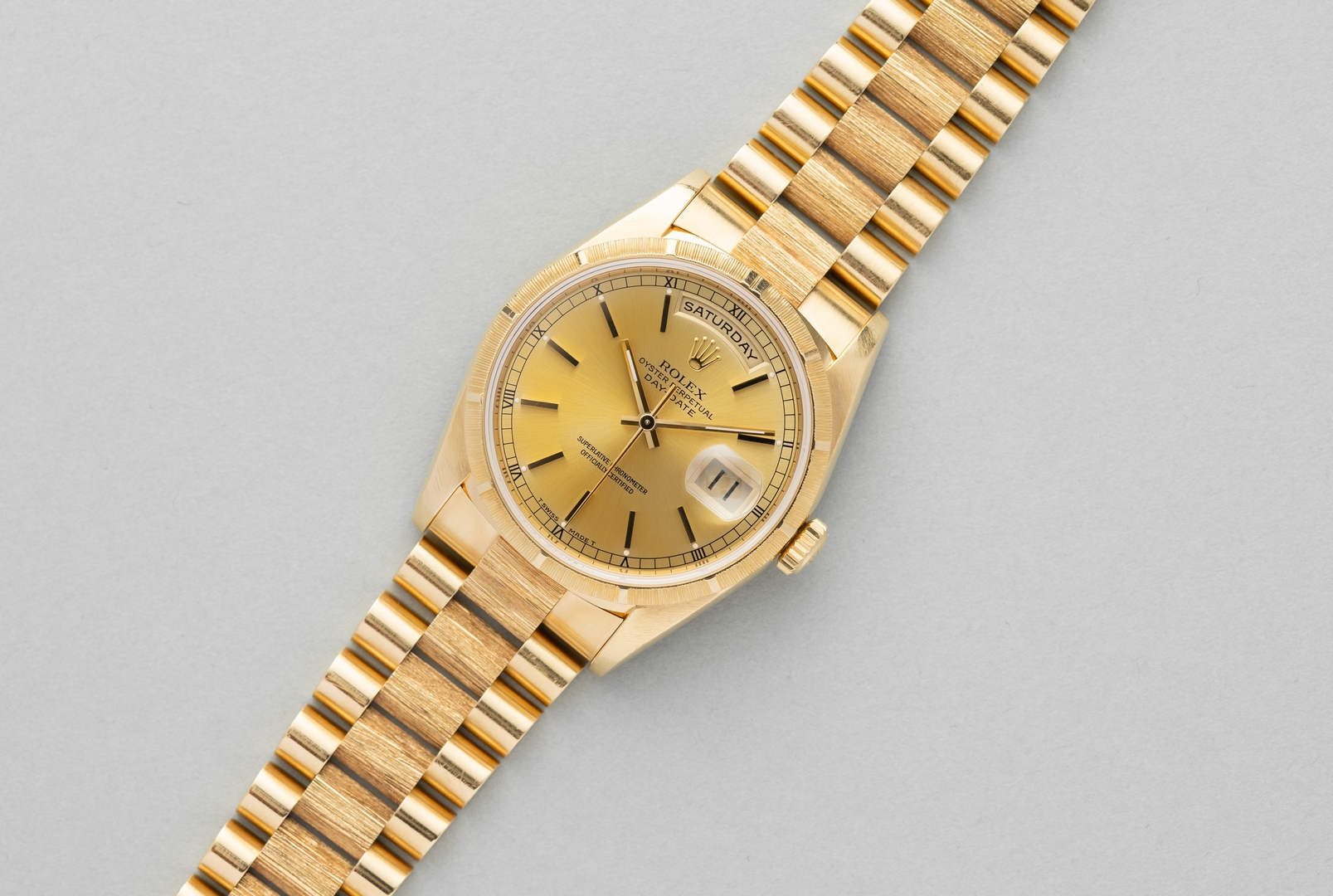 18248 Day-Date (double quick bark finish / tropical dial / top top bracelet) – Bild 5