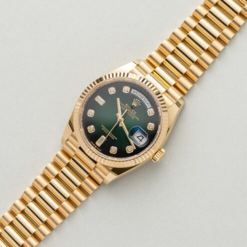 128238 Day-Date (green ombre dial / 2021 full set from Germany / top condition) – Bild 5