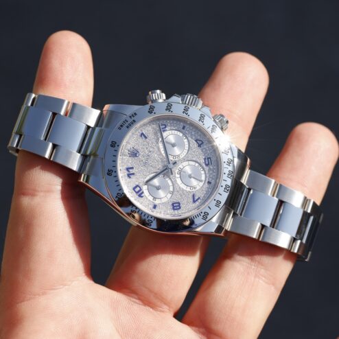 Alternative view of 116520 Daytona (full set from 2016 / super rare pave dial / unpolished)
