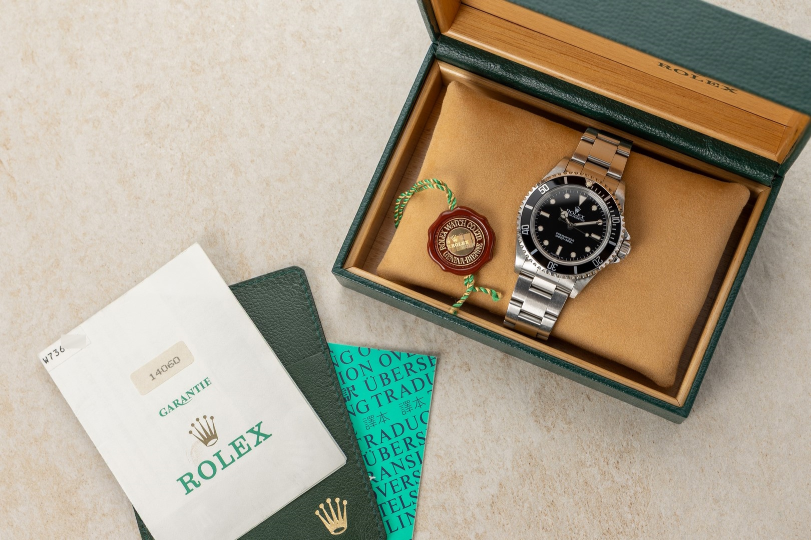 14060 Submariner No Date (unpolished / tritium / box papers) – Bild 5