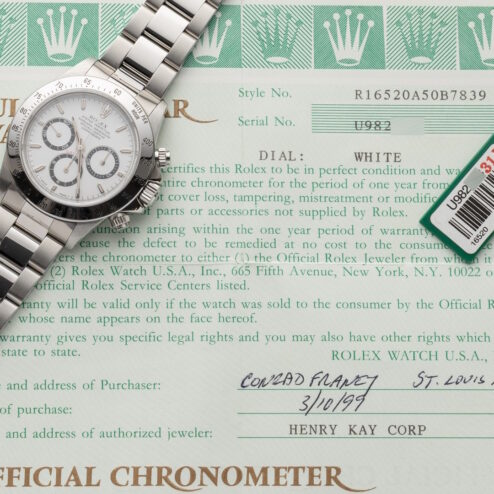16520 Daytona (U series / full set / white dial / one of the last tritium ones) – Bild 4