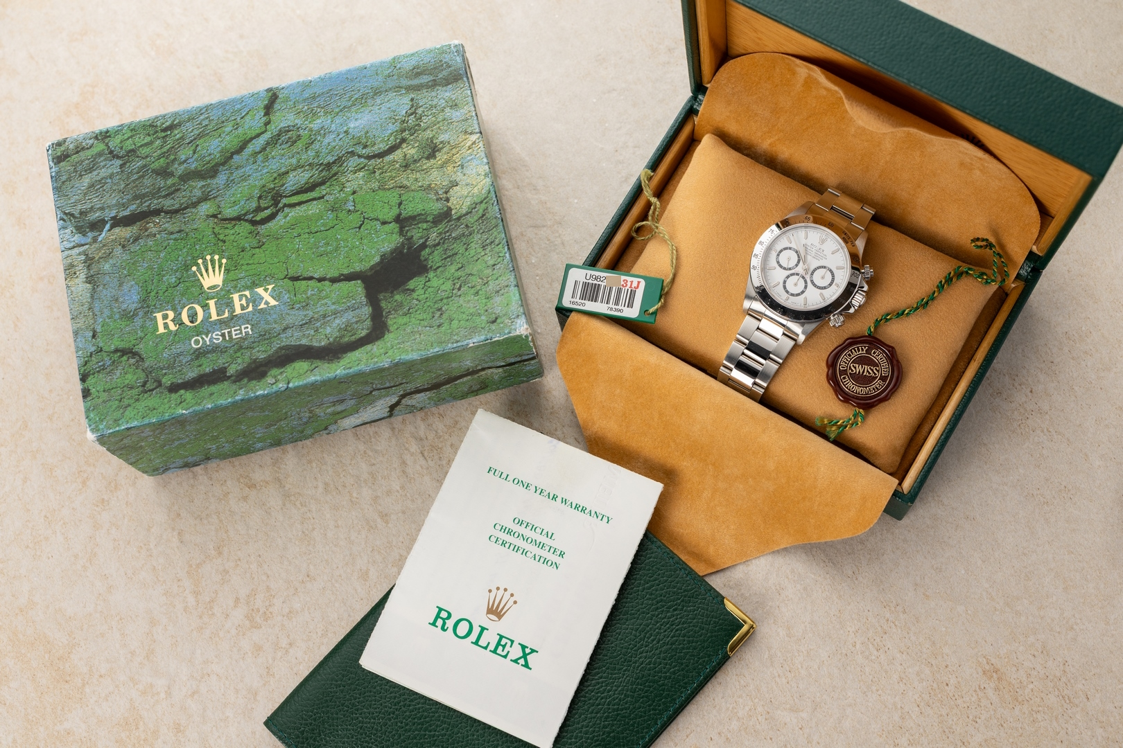 16520 Daytona (U series / full set / white dial / one of the last tritium ones) – Bild 5