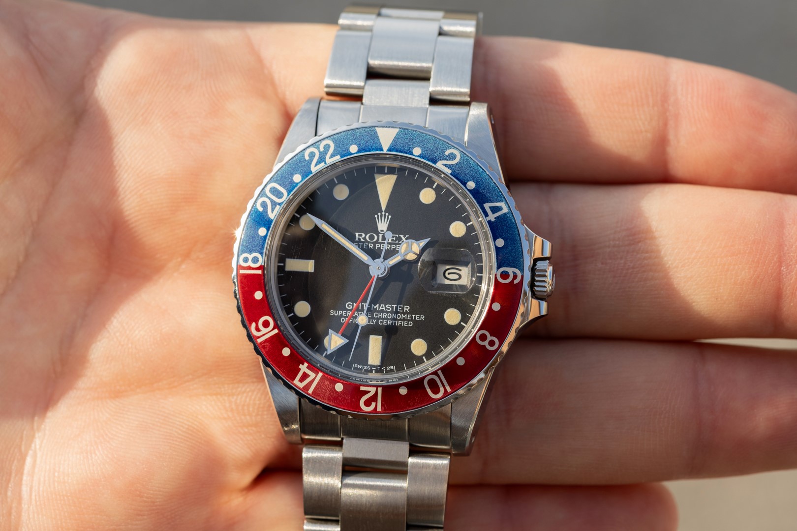 16750 GMT-Master (matte dial / top case / top patina / box papers) – Bild 2