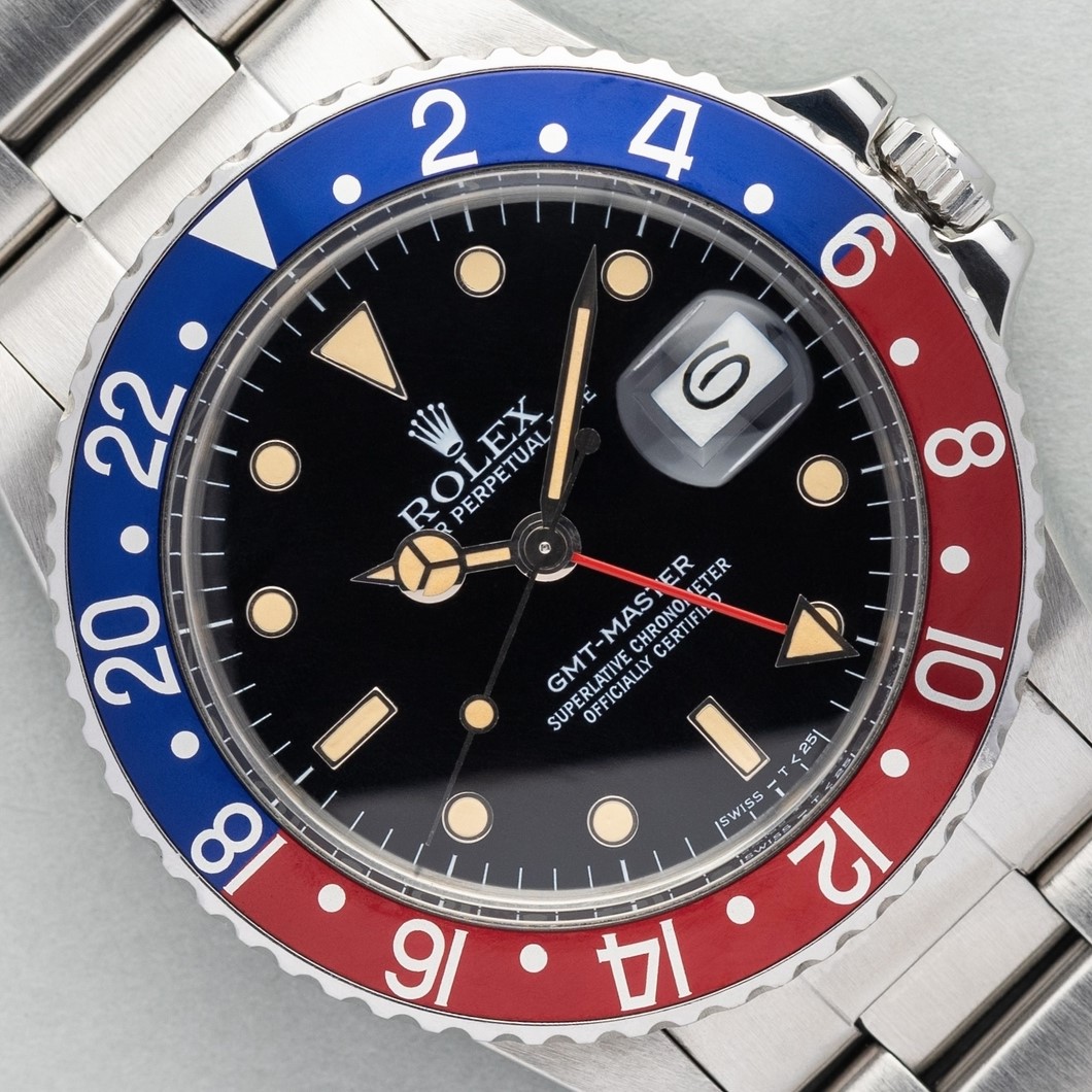16750 GMT-Master (crazy patina / perfect dial / pepsi inlay / from 1985)