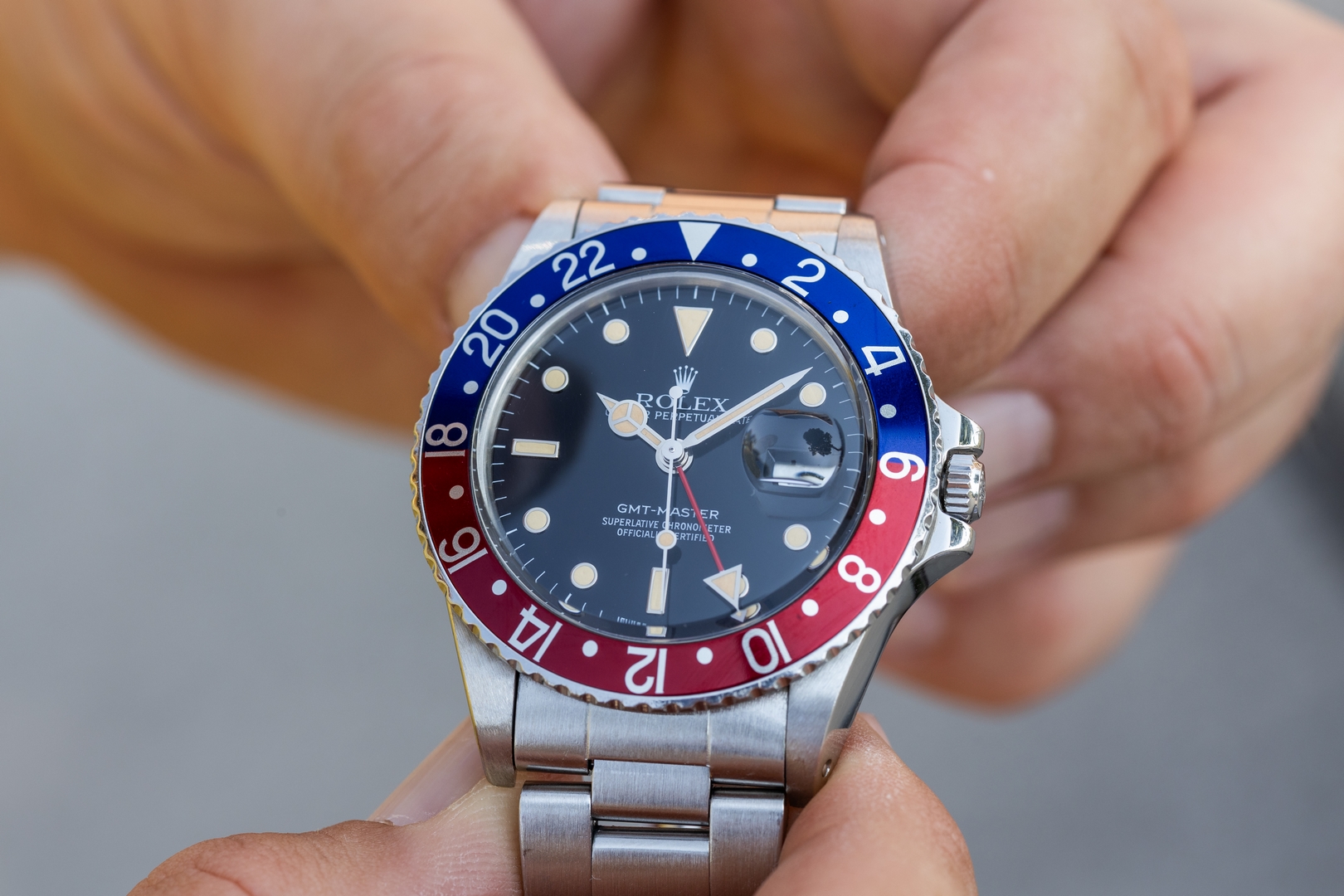 16750 GMT-Master (crazy patina / perfect dial / pepsi inlay / from 1985) – Bild 3