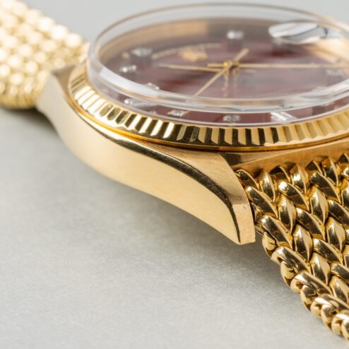 1803 Day-Date (Oxblood Stella / super rare woven bracelet / unpolished case / from my private collection) – Bild 13