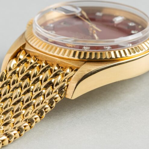 1803 Day-Date (Oxblood Stella / super rare woven bracelet / unpolished case / from my private collection) – Bild 14