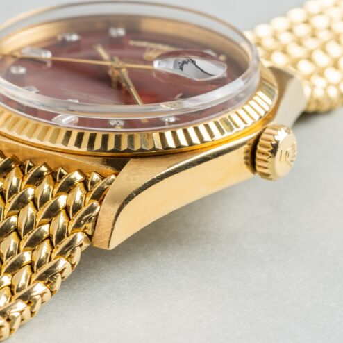 1803 Day-Date (Oxblood Stella / super rare woven bracelet / unpolished case / from my private collection) – Bild 16