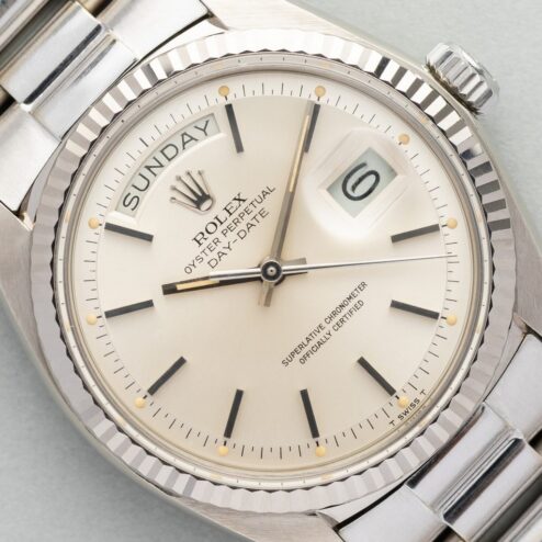 1803 Day-Date (full set /light tropical dial / top condition / hidden clasp president)