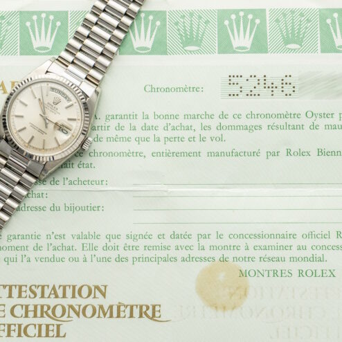 1803 Day-Date (full set /light tropical dial / top condition / hidden clasp president) – Bild 5