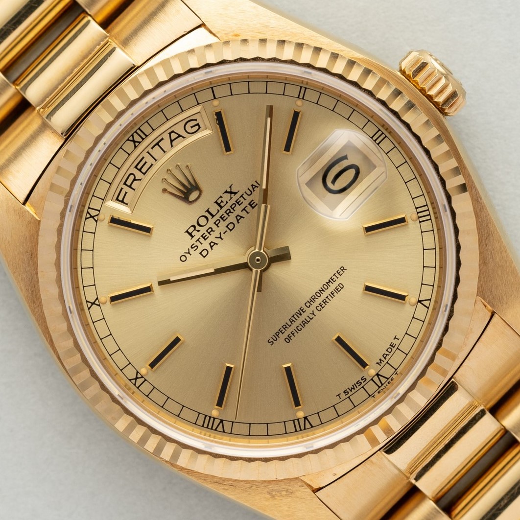 18038 Day-Date (unpolished thick case / super rare dial / LC 100 collectors set)