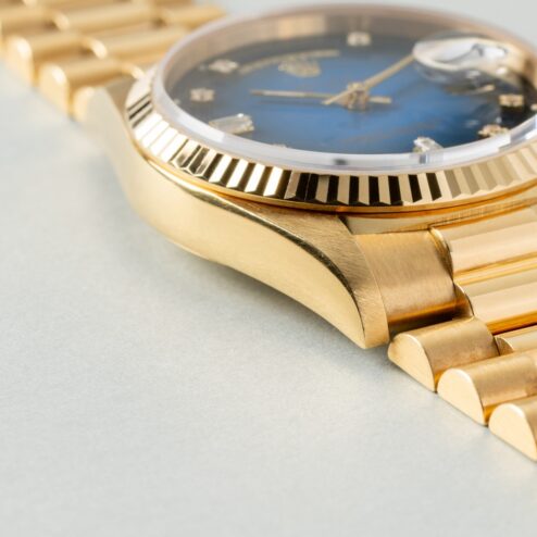 18238 Day-Date (excellent quality / blue vignette degrade dial / caseback sticker / LC100 full set) – Bild 10