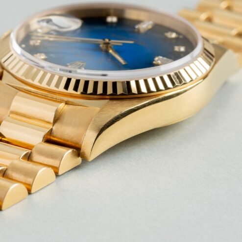 18238 Day-Date (excellent quality / blue vignette degrade dial / caseback sticker / LC100 full set) – Bild 11