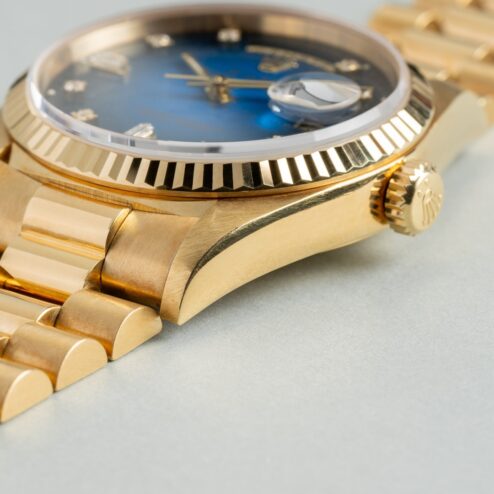 18238 Day-Date (excellent quality / blue vignette degrade dial / caseback sticker / LC100 full set) – Bild 13