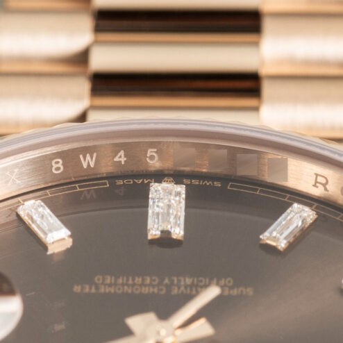 228235 Day-Date (2020 full set / from italy / top condition / choco baguette dial) – Bild 11