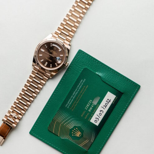Alternative view of 228235 Day-Date (2020 full set / from italy / top condition / choco baguette dial)