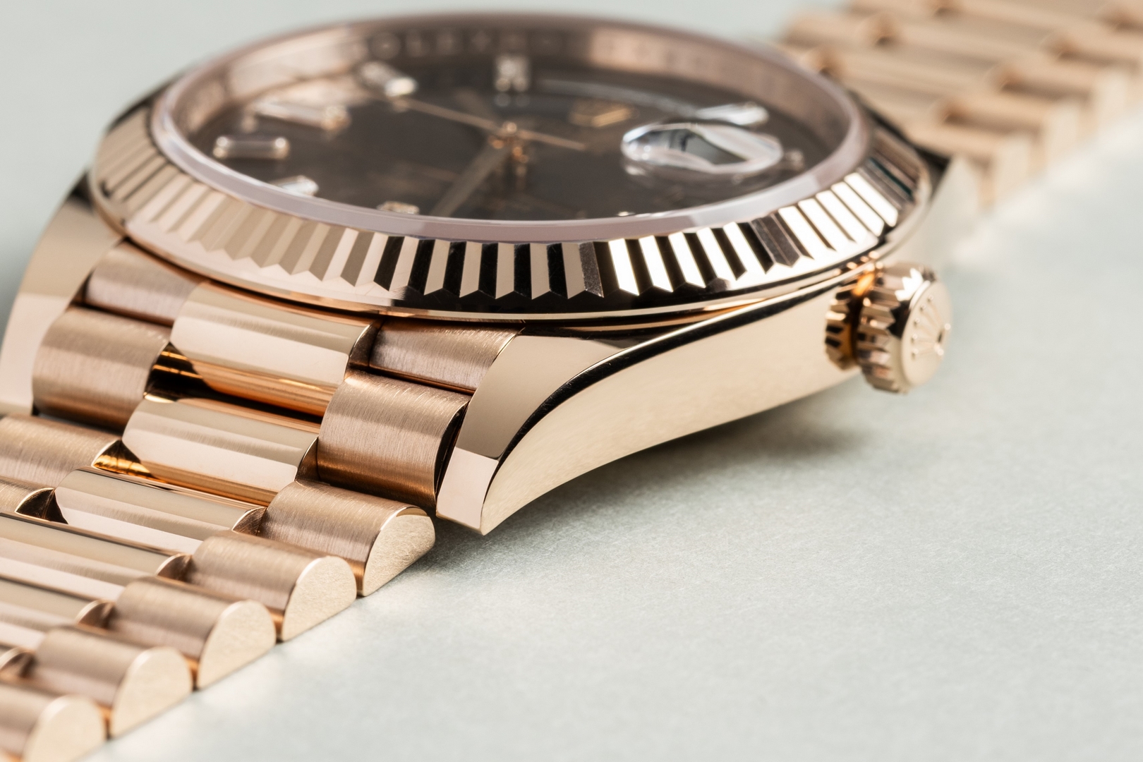228235 Day-Date (2020 full set / from italy / top condition / choco baguette dial) – Bild 9