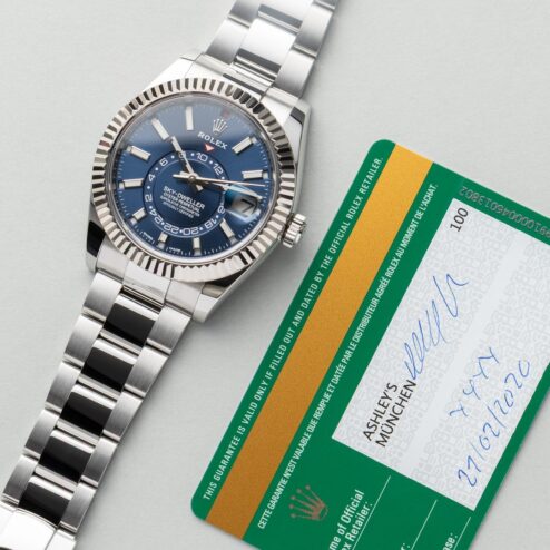 Alternative view of 326924 Sky-Dweller (blue dial / LC100 full set / oyster bracelet)