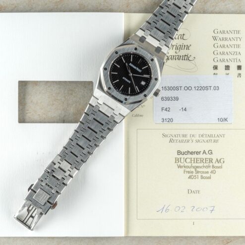 15300ST Royal Oak (full set / born black dial / top condition) – Bild 5
