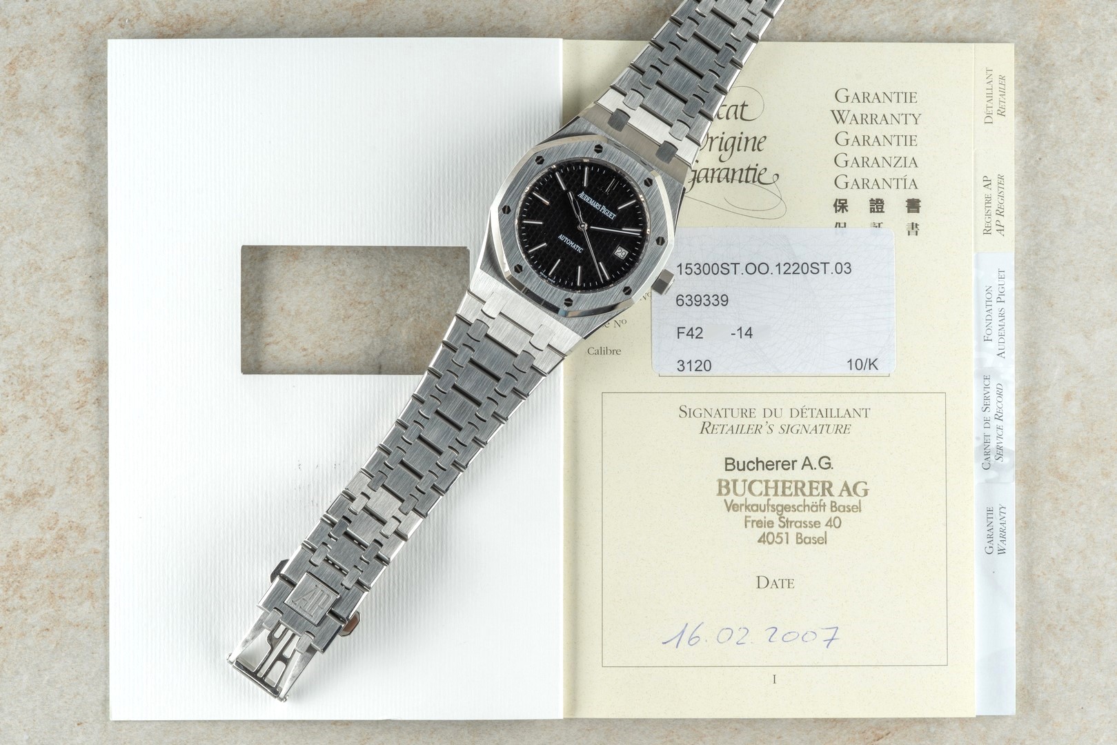 15300ST Royal Oak (full set / born black dial / top condition) – Bild 5