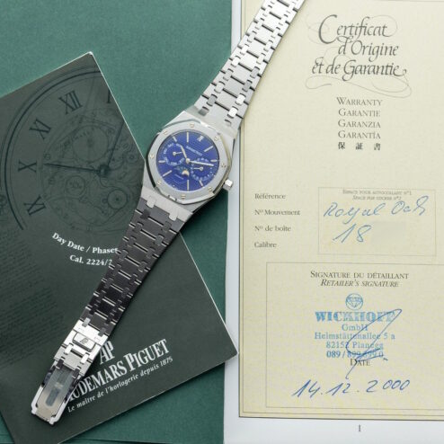 25594ST Royal Oak (Yves Klein dial / unpolished condition / german full set) – Bild 4