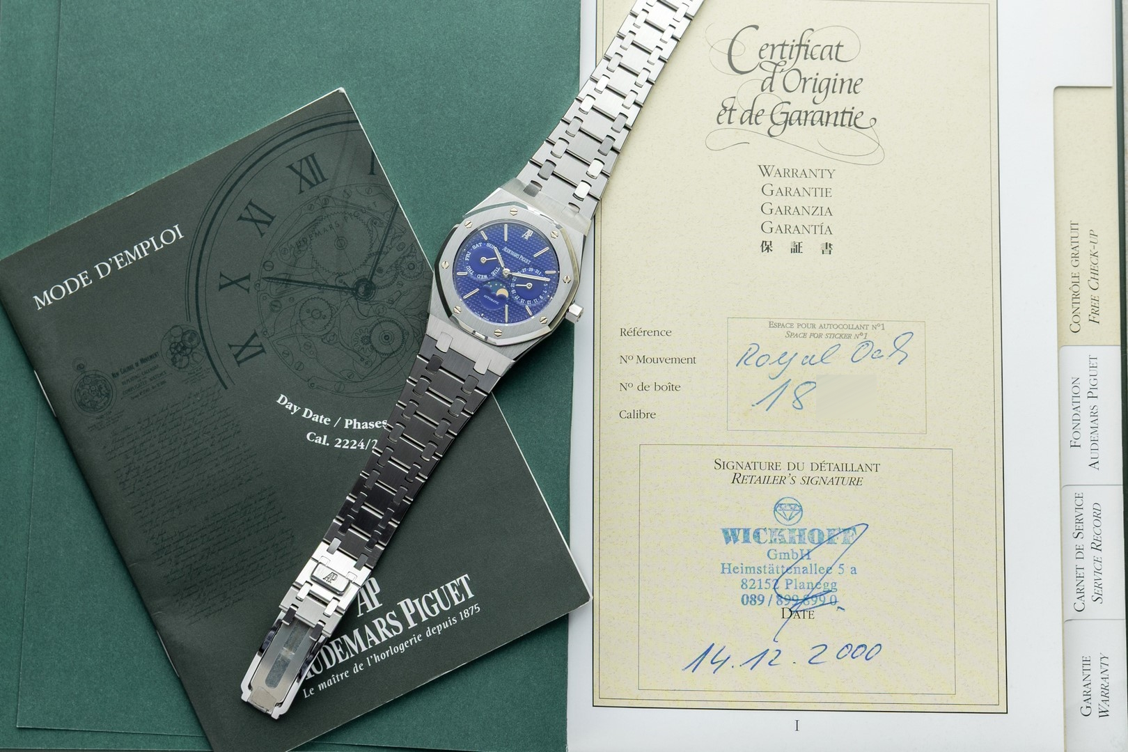 25594ST Royal Oak (Yves Klein dial / unpolished condition / german full set) – Bild 4