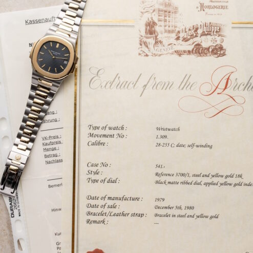 3700/1 Nautilus JUMBO (two-tone / sigma dial / extract and service papers) – Bild 7