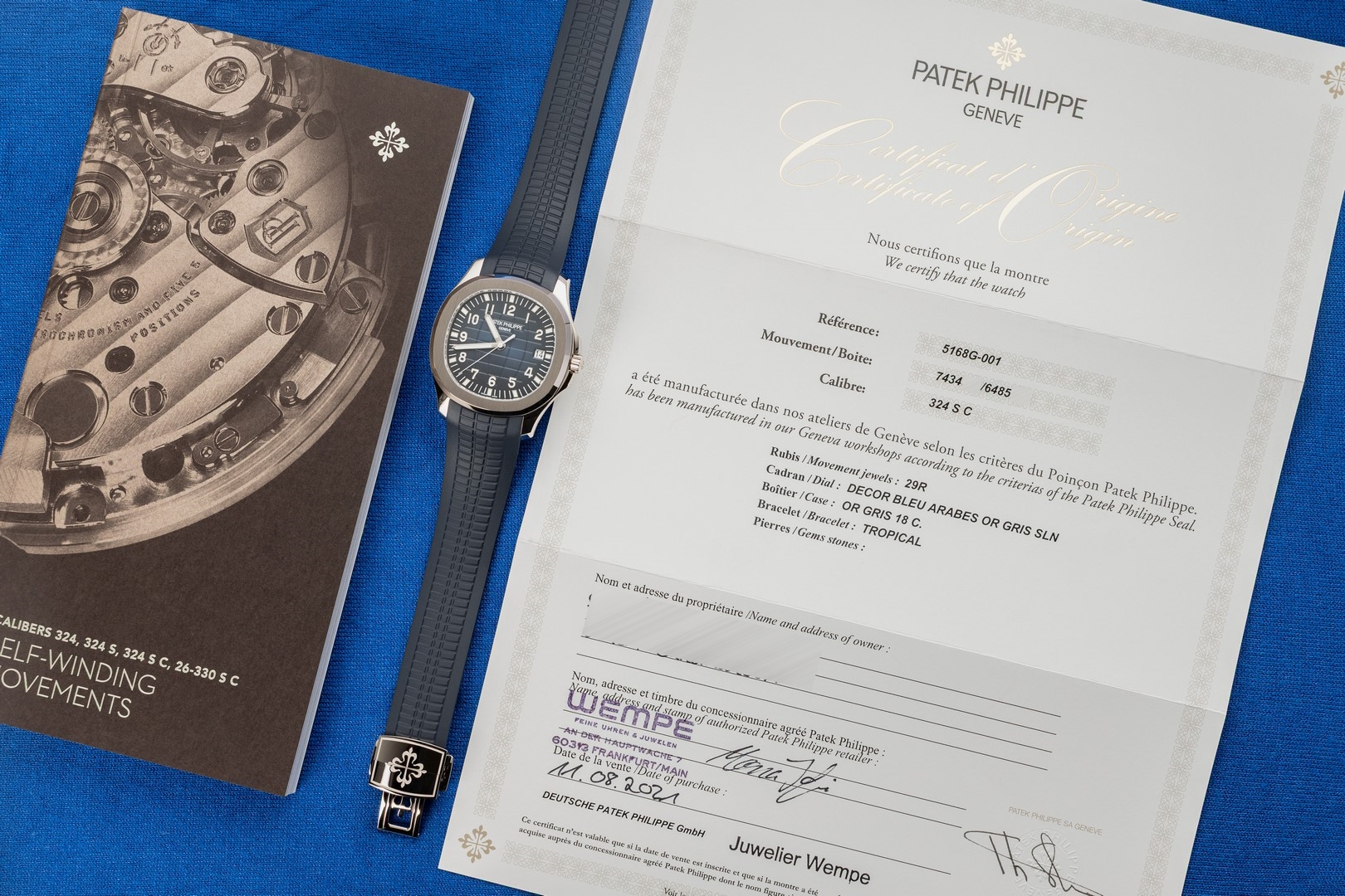 5168G-001 Aquanaut (new unworn / 2021 german full set / uncut strap) – Bild 2