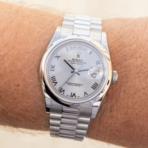 118206 Day-Date (unpolished / caseback sticker / italian full set / full bracelet) – Bild 3