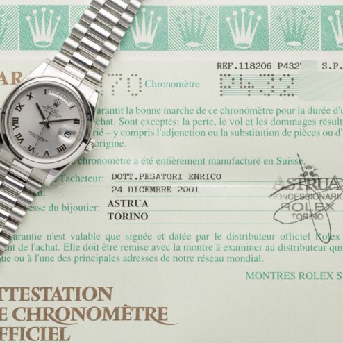 118206 Day-Date (unpolished / caseback sticker / italian full set / full bracelet) – Bild 5