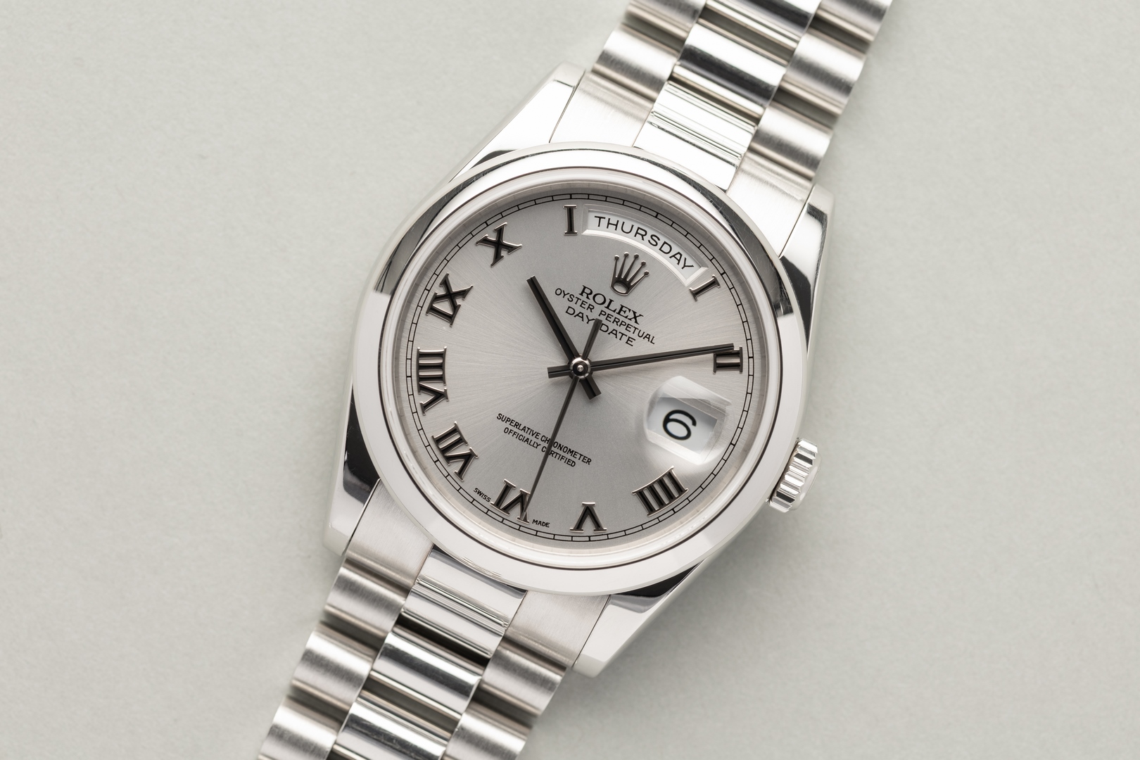 118206 Day-Date (unpolished / caseback sticker / italian full set / full bracelet) – Bild 9