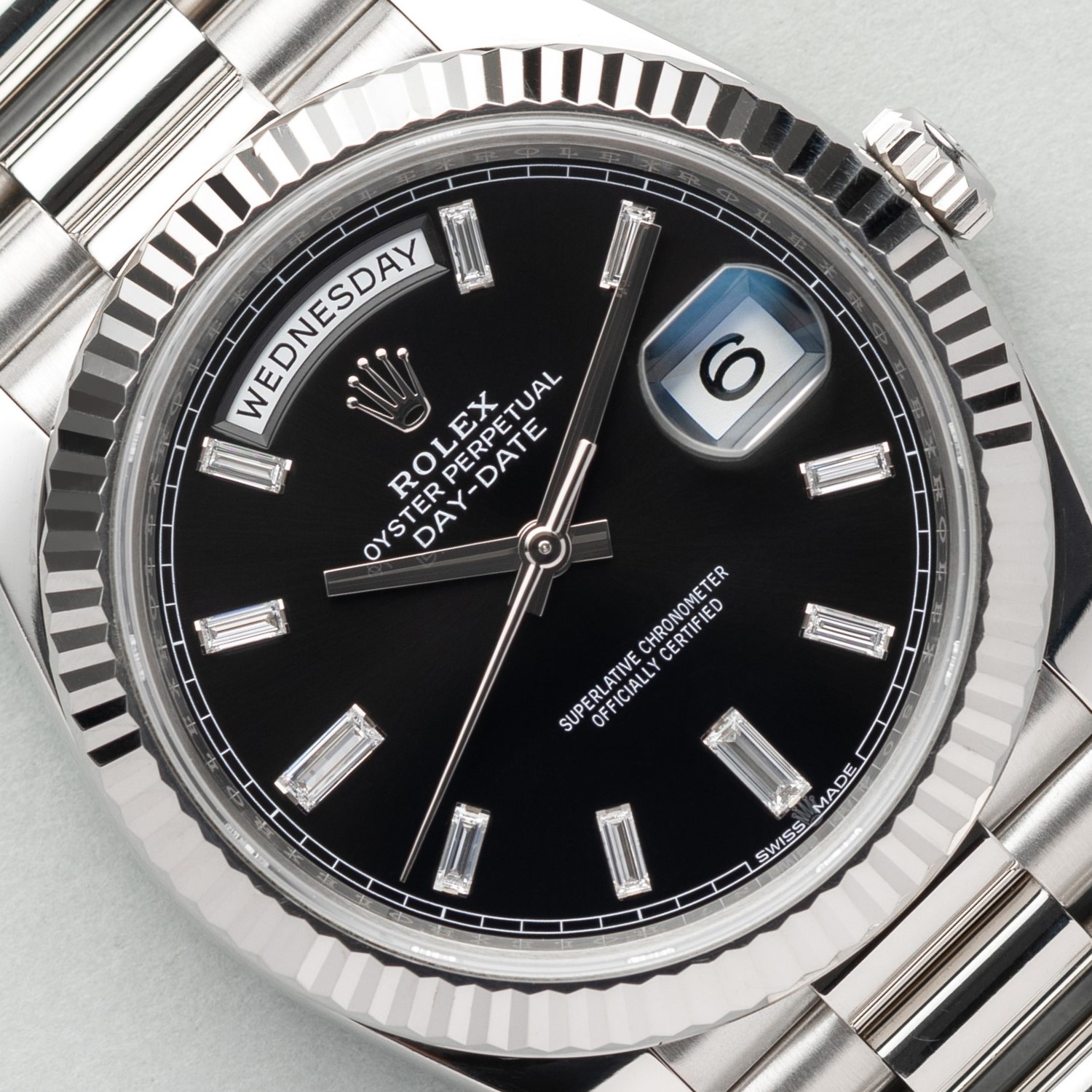 228239 Day-Date (black baguette dial / from NLD / full set with dial code)