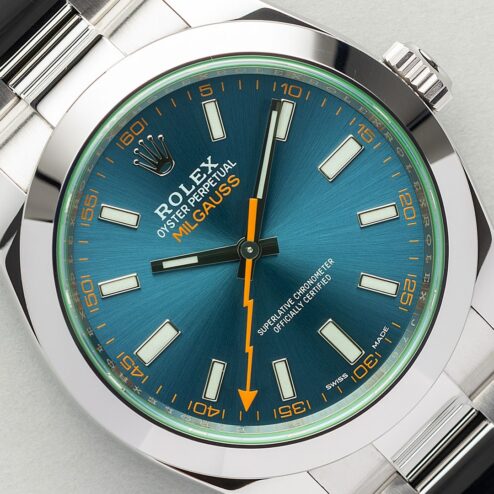 116400GV Milgauss (blue dial / 2019 full set / unpolished top)