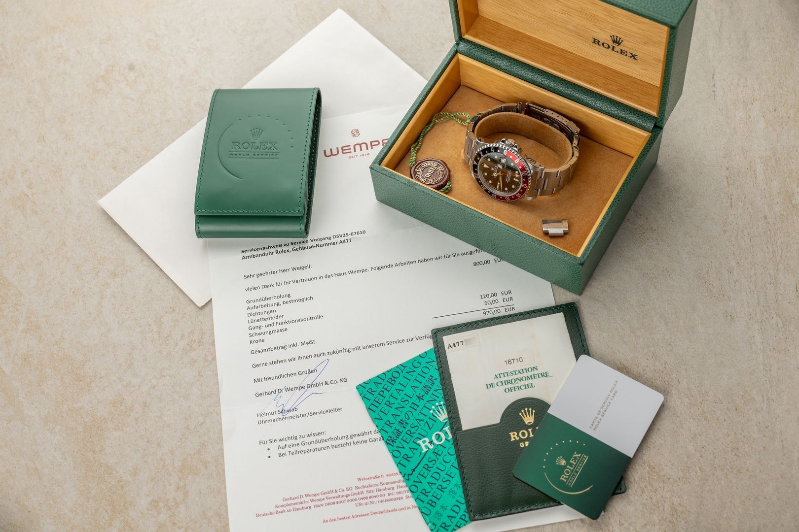 16710 GMT-Master II (SWISS only dial / box papers / 2026 service card) – Bild 4